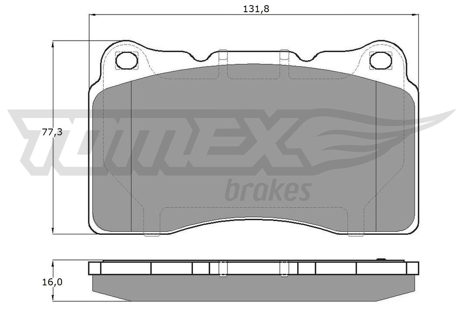 Sada brzdových platničiek kotúčovej brzdy TOMEX Brakes